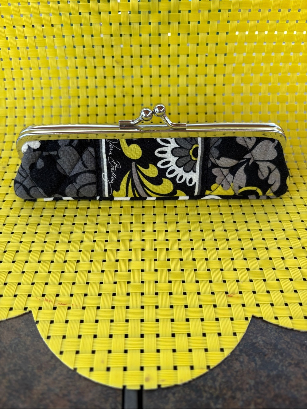 Vera Bradley Retired Baroque Pattern 
 Kiss-Lock Accessory Case